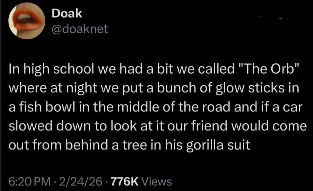 In high school we had a bit we called 