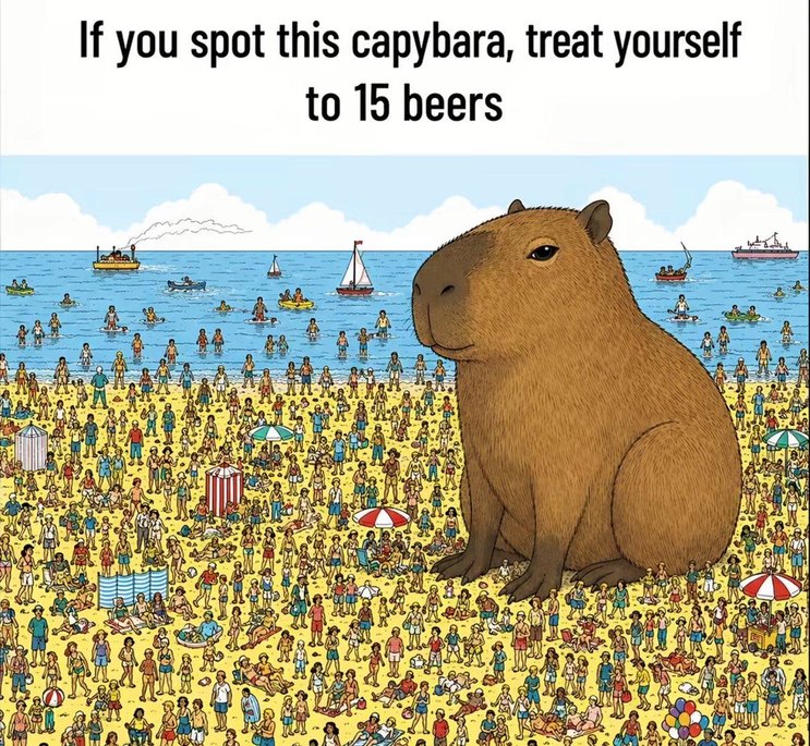 If you spot this capybara, treat yourself to 15 beers