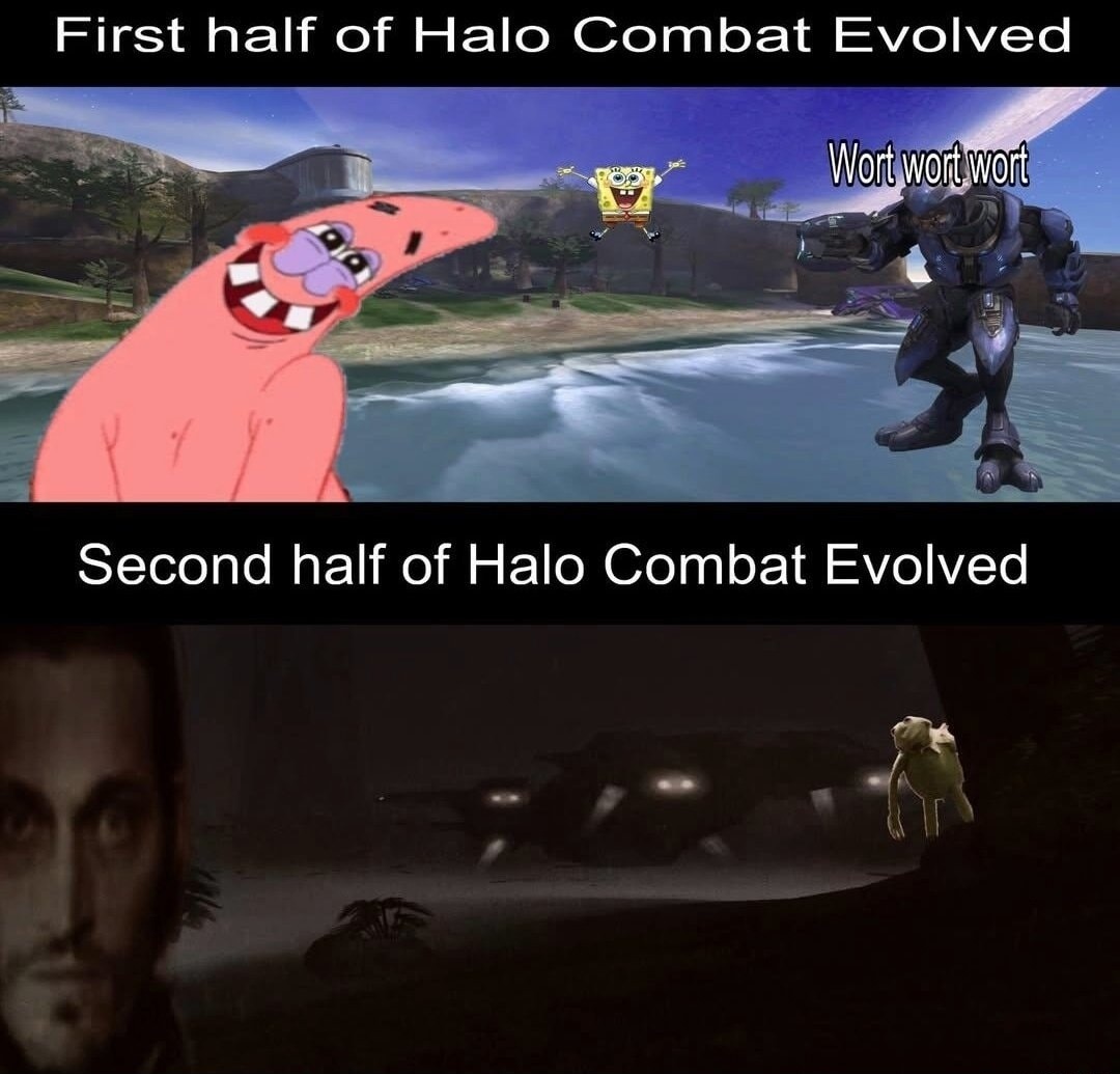First half of Halo Combat Evolved Wort wort wort Second half of Halo Combat Evolved