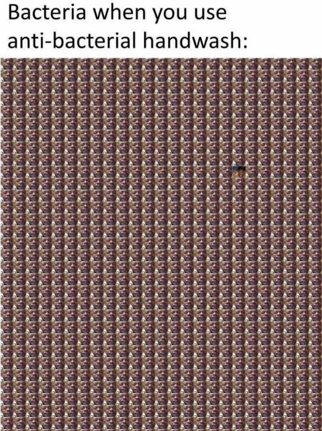 Bacteria when you use anti-bacterial handwash:
