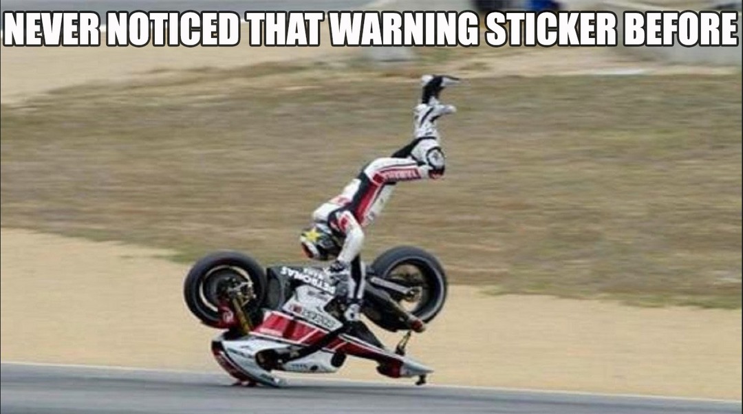 NEVER NOTICED THAT WARNING STICKER BEFORE