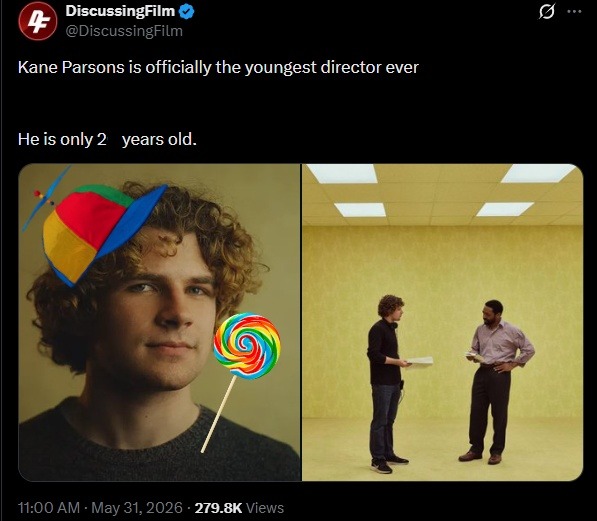 Kane Parsons is officially the youngest director ever. He is only 2 years old.
