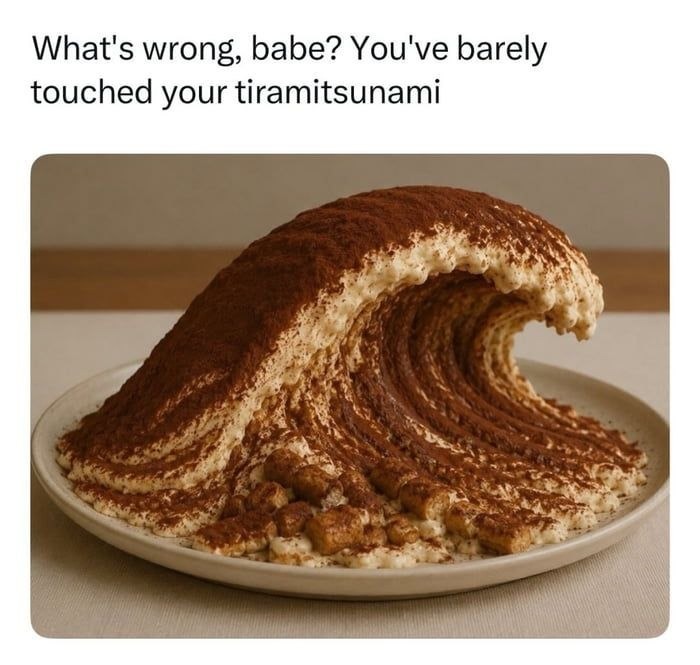 What's wrong, babe? You've barely touched your tiramitsunami