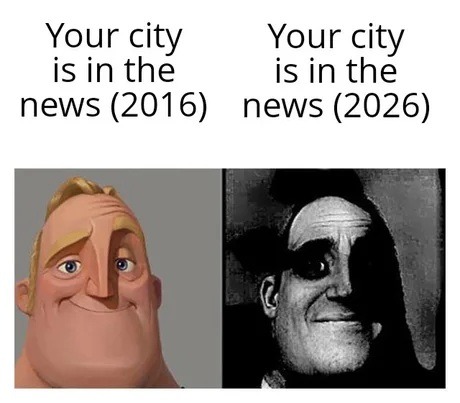 Your city is in the news (2016) Your city is in the news (2026)