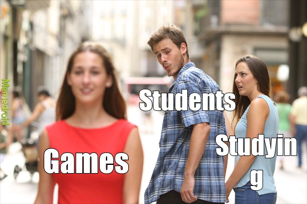 Students, Studying, Games