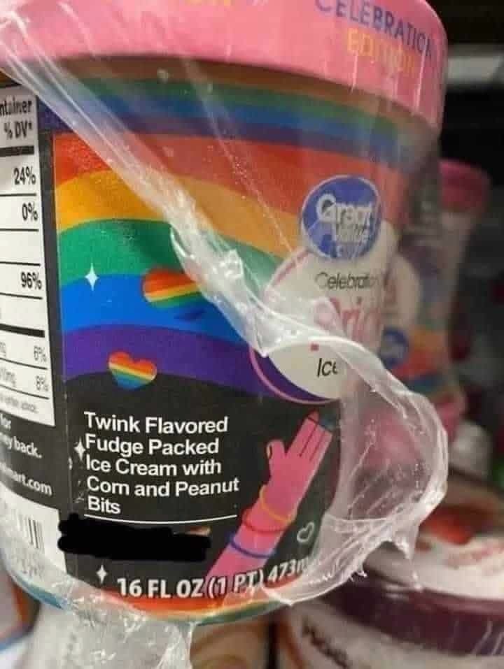 CELEBRATION EDITION Great Value Ice Twink Flavored Fudge Packed Ice Cream with Corn and Peanut Bits 16 FL OZ (1 PT) 473ml