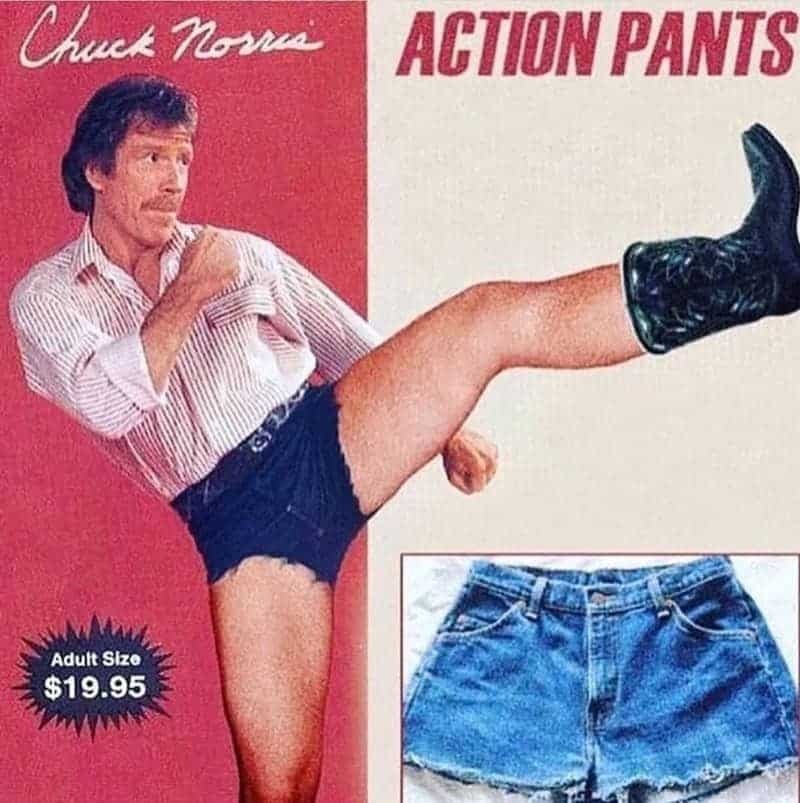 Chuck Norris ACTION PANTS Adult Size $19.95