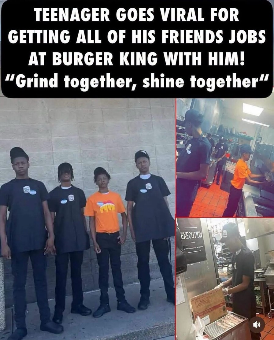 TEENAGER GOES VIRAL FOR GETTING ALL OF HIS FRIENDS JOBS AT BURGER KING WITH HIM! 