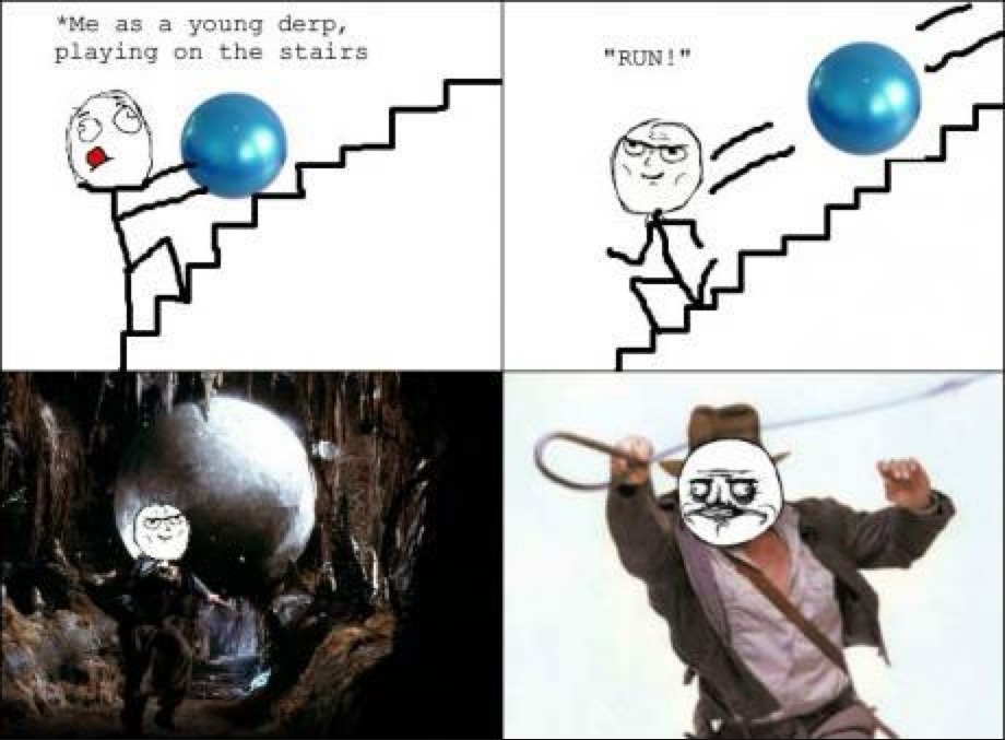 *Me as a young derp, playing on the stairs 