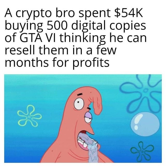 A crypto bro spent $54K buying 500 digital copies of GTA VI thinking he can resell them in a few months for profits
