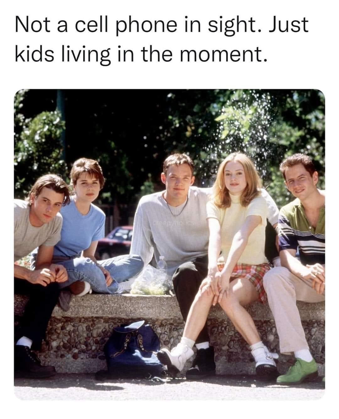 Not a cell phone in sight. Just kids living in the moment.
