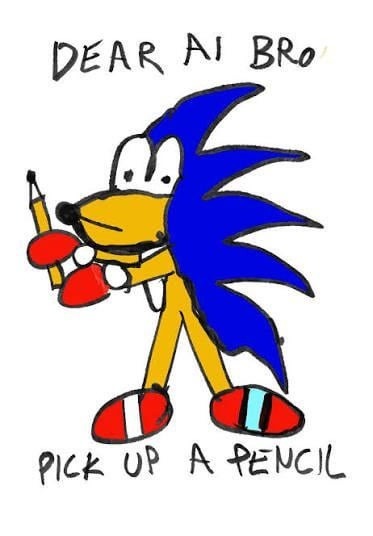 DEAR AI BRO PICK UP A PENCIL