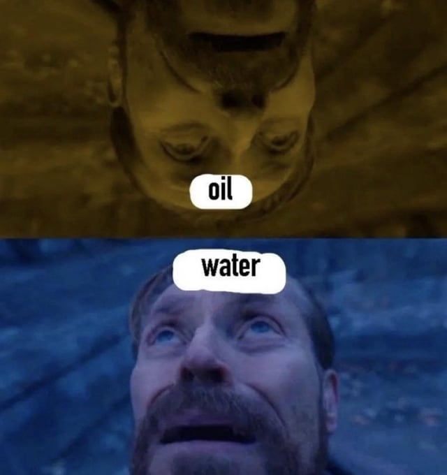 oil water