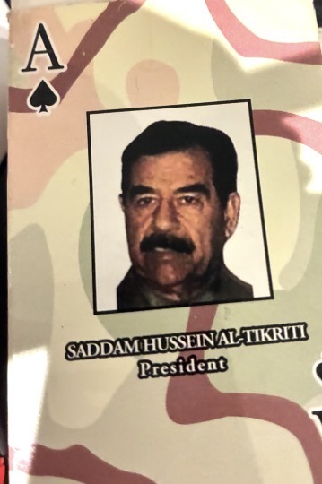 A of Spades Saddam Hussein Al-Tikriti President
