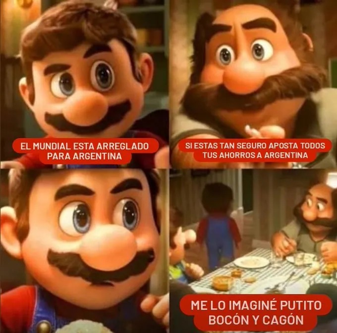 EL MUNDIAL ESTA ARREGLADO PARA ARGENTINA. SI ESTAS TAN SEGURO APOSTA TODOS TUS AHORROS A ARGENTINA. ME LO IMAGINÉ PUTITO BOCÓN Y CAGÓN.