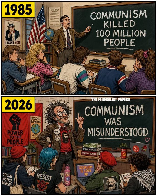 1985 COMMUNISM KILLED 100 MILLION PEOPLE I WANT YOU The Bill of Rights American History World History 2026 THE FEDERALIST PAPERS COMMUNISM WAS MISUNDERSTOOD POWER TO THE PEOPLE DECOLONIZE EVERYTHING EQUITY DO BETTER SOCIAL JUSTICE WARRIOR RESIST SOCIALISM IS LOVE CRITICAL THEORY 101 SETTLER COLONIALISM GRAMSCI FOR BEGINNERS EAT THE RICH ABOLISH BOR