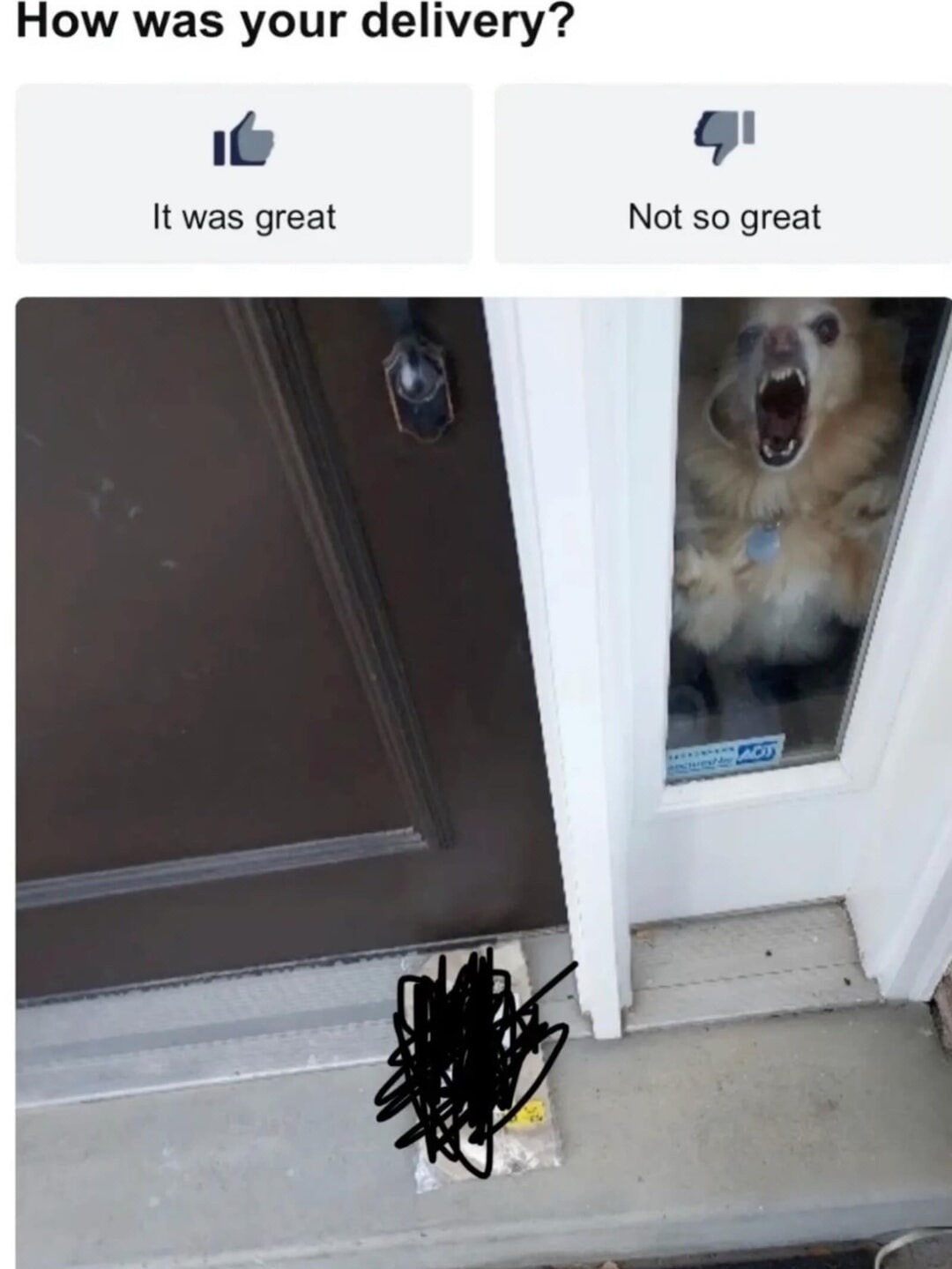 How was your delivery? It was great. Not so great.