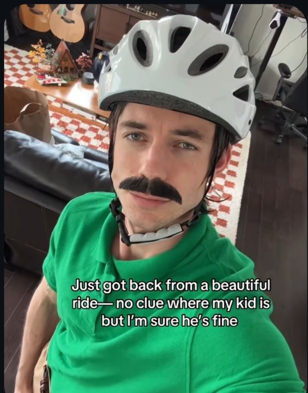 Just got back from a beautiful ride— no clue where my kid is but I'm sure he's fine