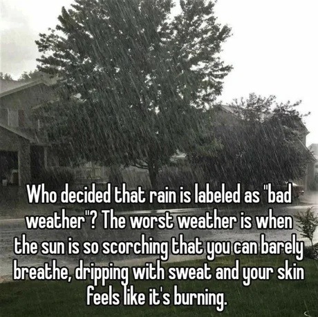 Who decided that rain is labeled as 