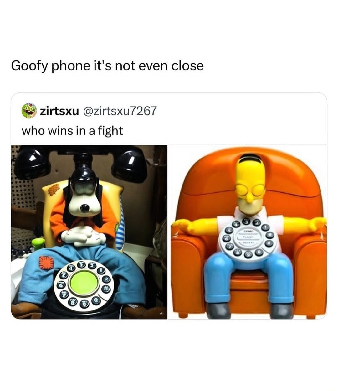 Goofy phone it's not even close zirtsxu @zirtsxu7267 who wins in a fight