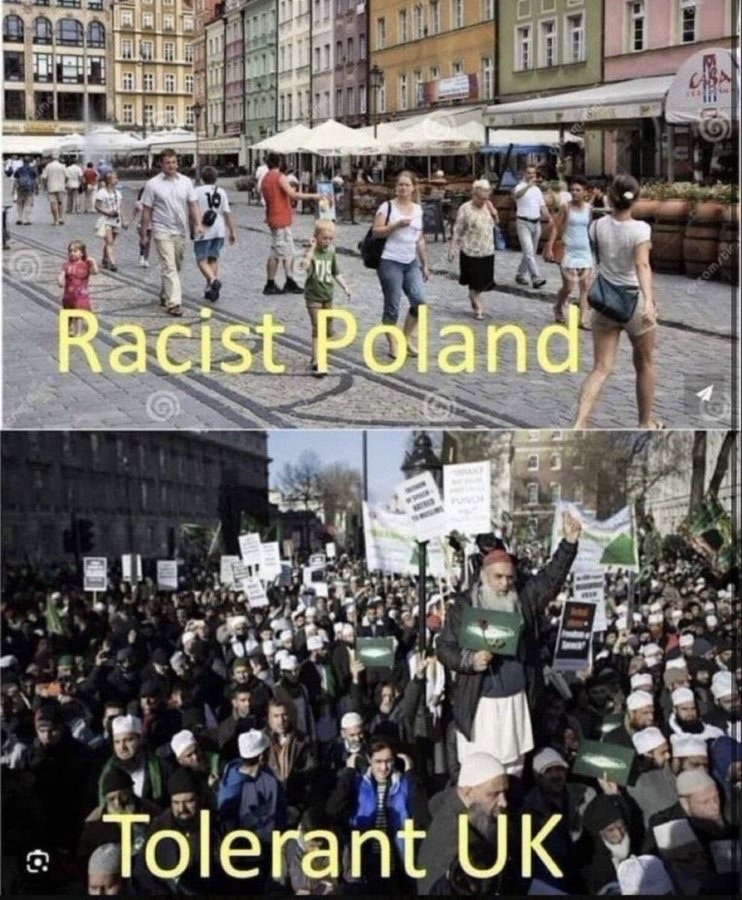 Racist Poland Tolerant UK