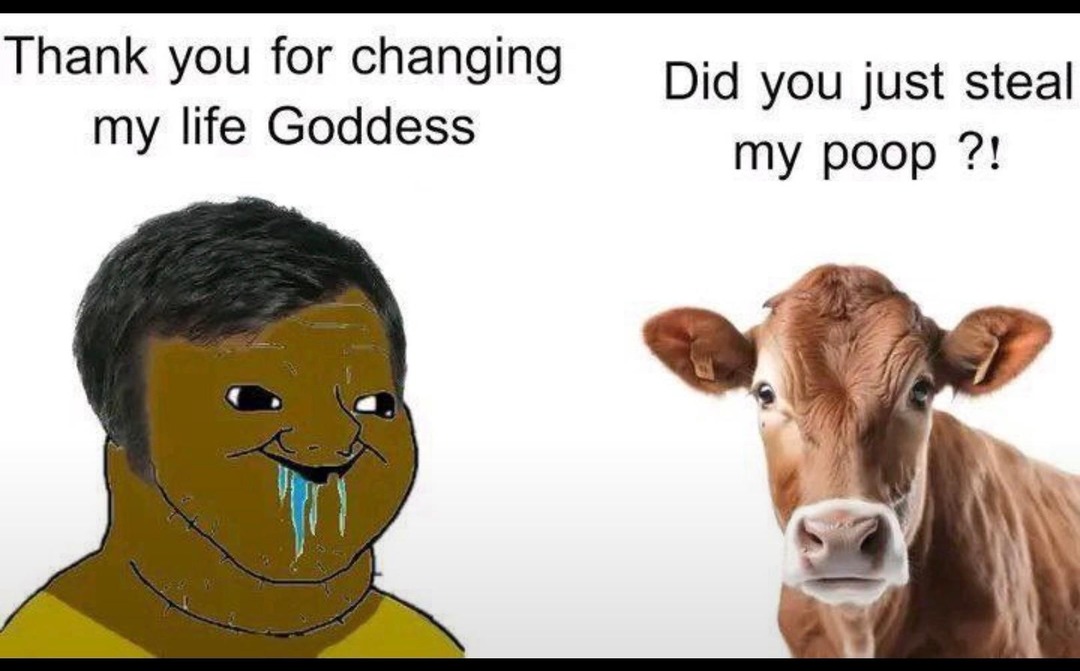 Thank you for changing my life Goddess. Did you just steal my poop?!