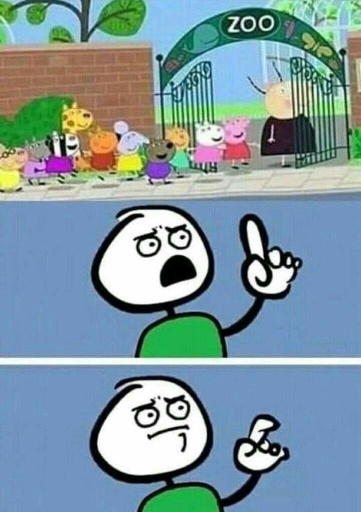 ZOO. Wait a minute, anthropomorphic animals visiting a zoo?