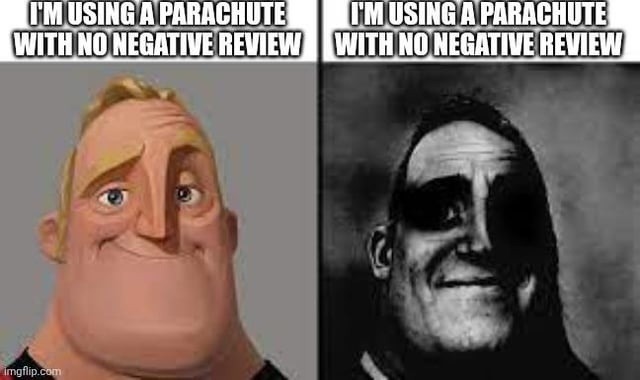 I'M USING A PARACHUTE WITH NO NEGATIVE REVIEW