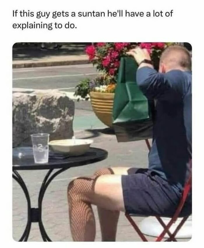 If this guy gets a suntan he'll have a lot of explaining to do.