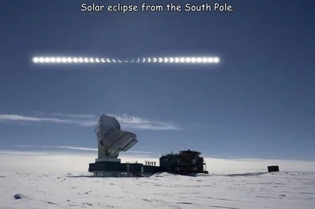 Solar eclipse from the South Pole.