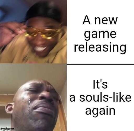 A new game releasing. It's a souls-like again.