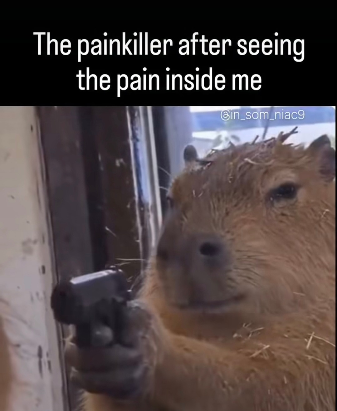 The painkiller after seeing the pain inside me