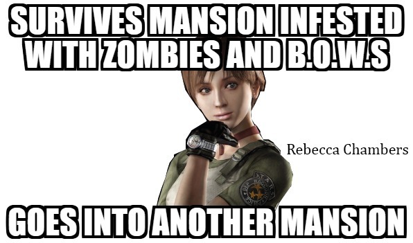 SURVIVES MANSION INFESTED WITH ZOMBIES AND B.O.W.S Rebecca Chambers GOES INTO ANOTHER MANSION