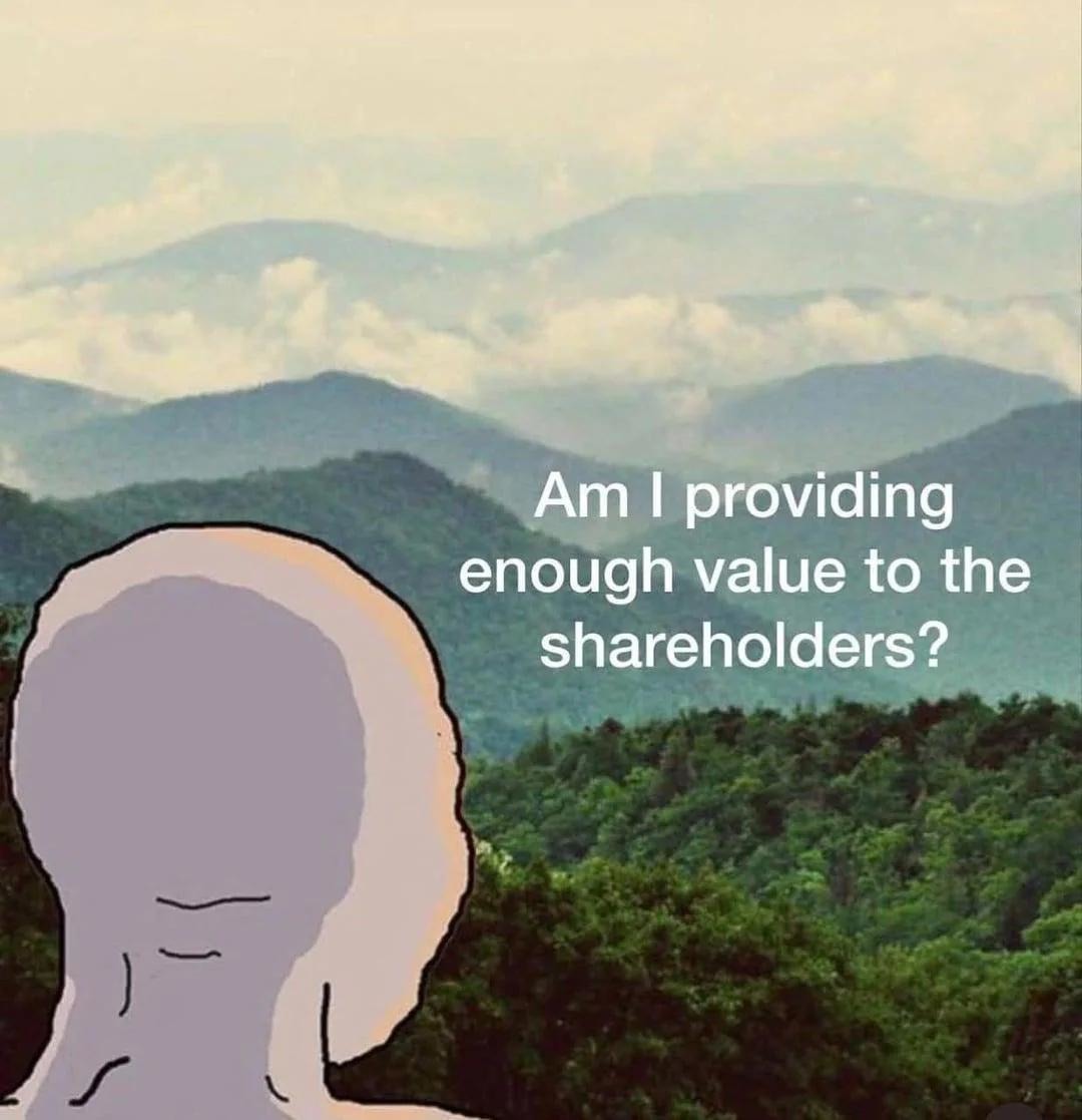 Am I providing enough value to the shareholders?