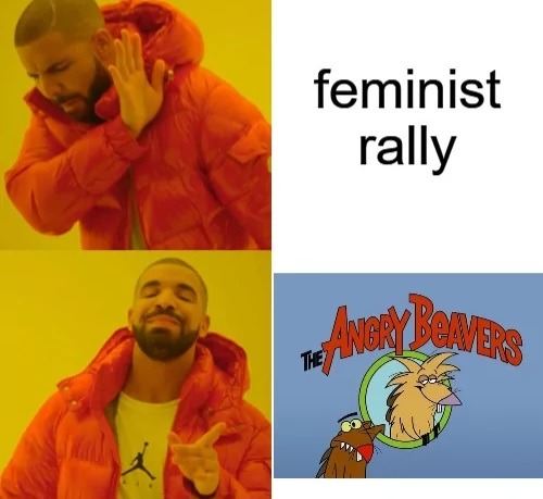 feminist rally The Angry Beavers