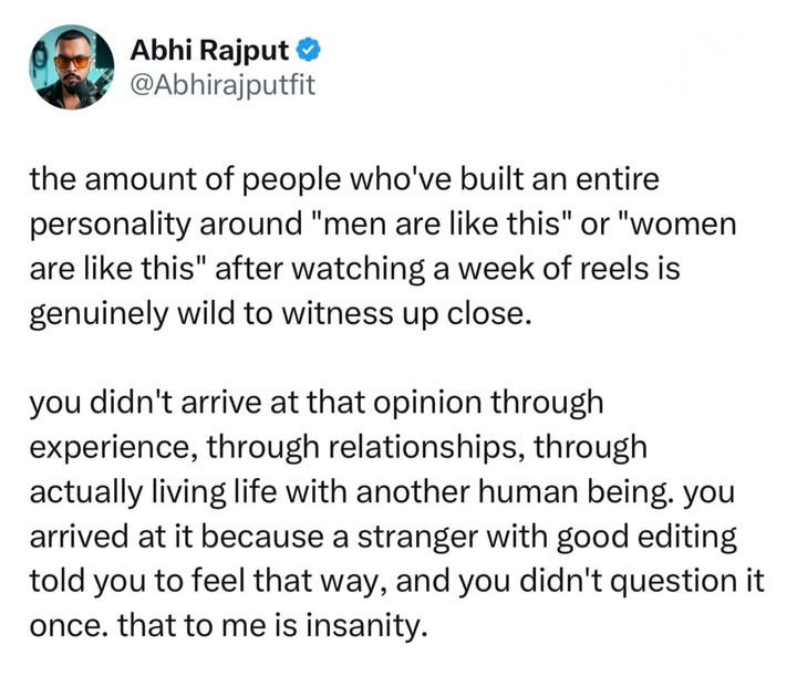 the amount of people who've built an entire personality around 