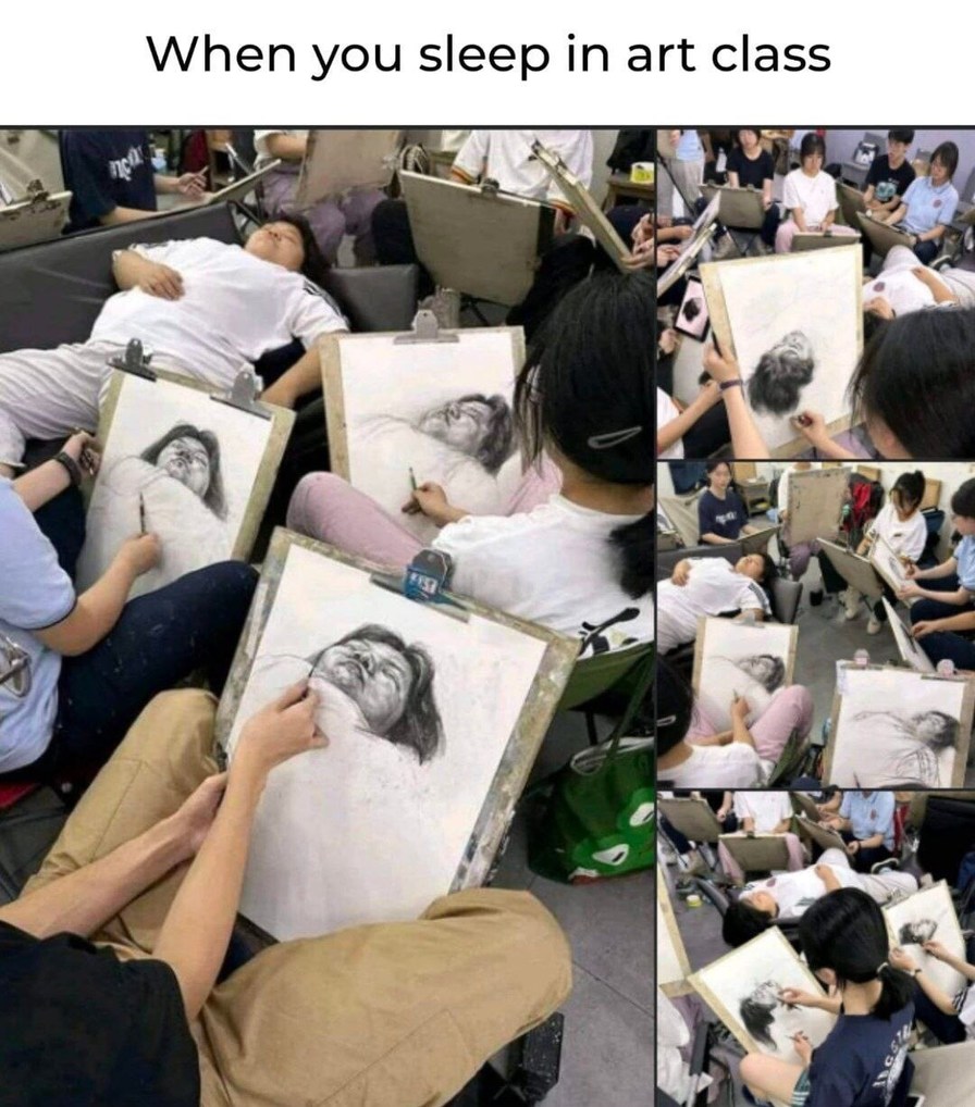 When you sleep in art class