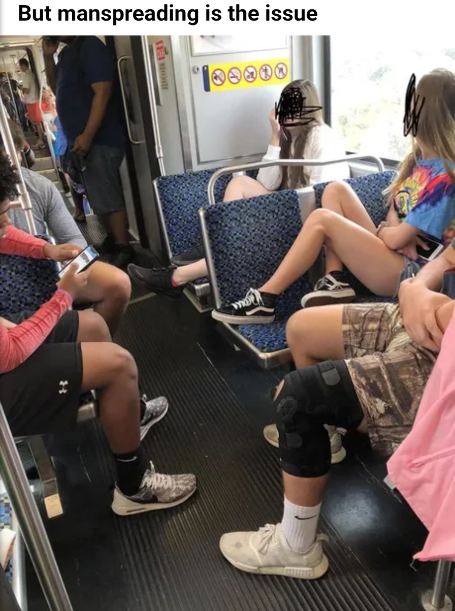 But manspreading is the issue