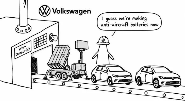 Volkswagen Werk Osnabrück I guess we're making anti-aircraft batteries now