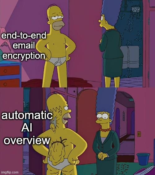 end-to-end email encryption automatic AI overview