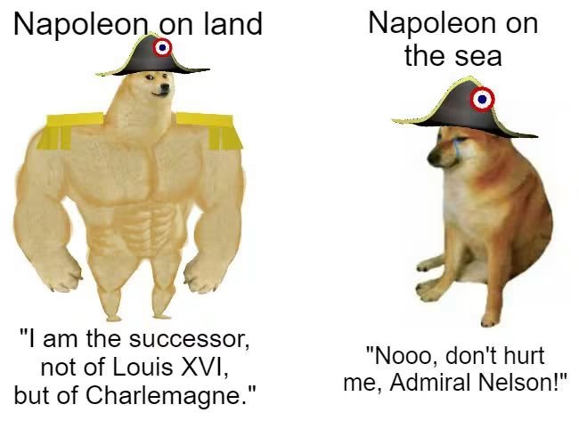 Napoleon on land Napoleon on the sea 