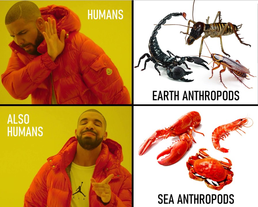 HUMANS EARTH ANTHROPODS ALSO HUMANS SEA ANTHROPODS