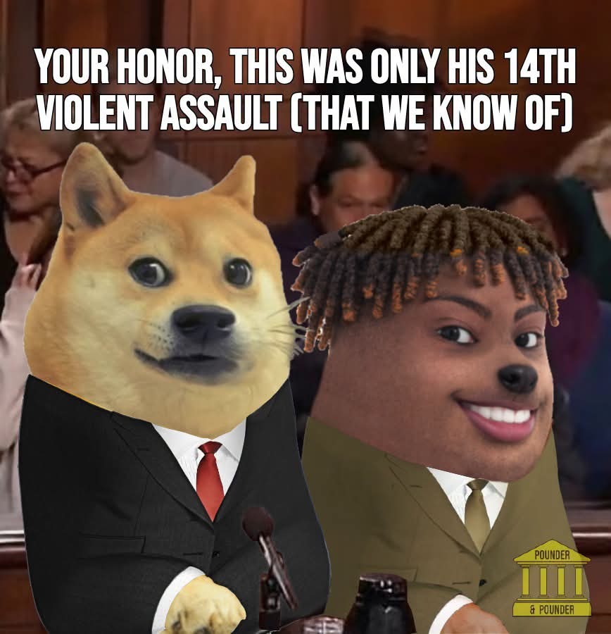YOUR HONOR, THIS WAS ONLY HIS 14TH VIOLENT ASSAULT (THAT WE KNOW OF)