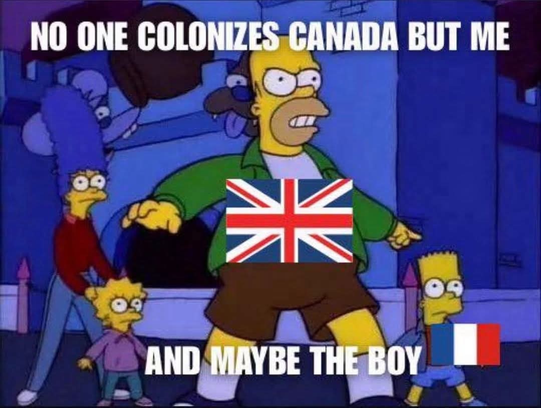 NO ONE COLONIZES CANADA BUT ME AND MAYBE THE BOY