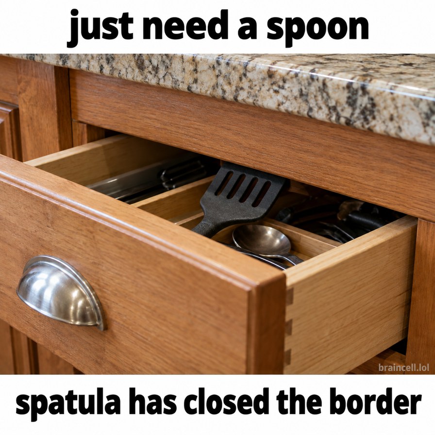 just need a spoon spatula has closed the border