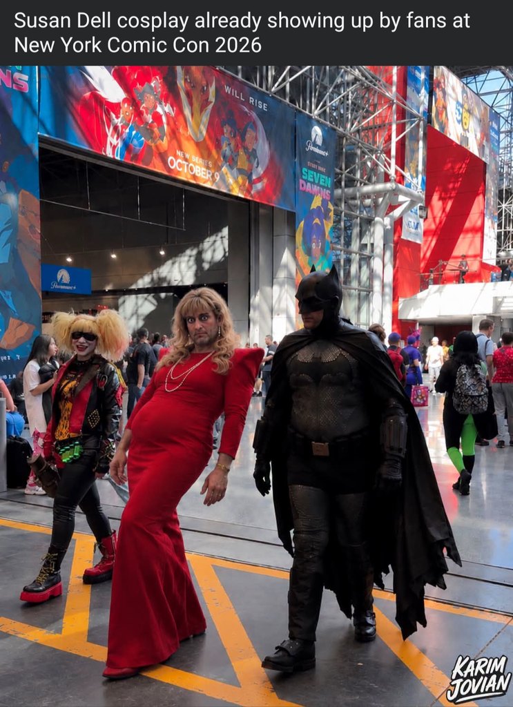 Susan Dell cosplay already showing up by fans at New York Comic Con 2026. WILL RISE. NEW SERIES OCTOBER 9. SEVEN DAWNS. Paramount+.