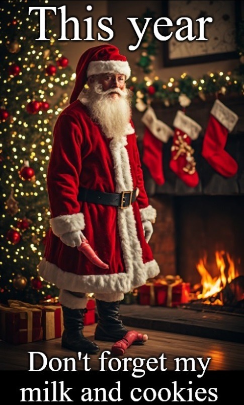 This year Don't forget my milk and cookies