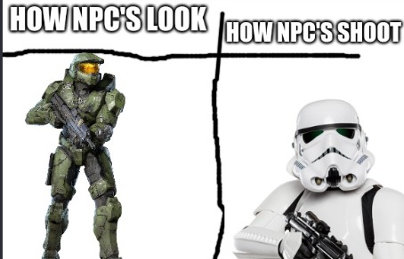 HOW NPC'S LOOK HOW NPC'S SHOOT