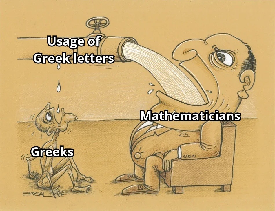 Usage of Greek letters Greeks Mathematicians