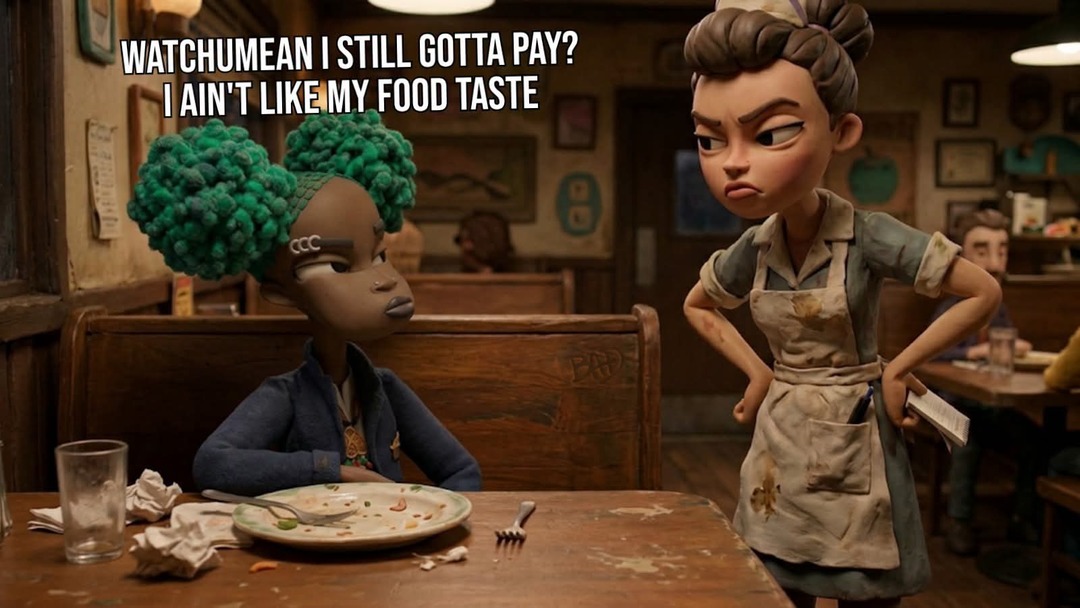 WATCHUMEAN I STILL GOTTA PAY? I AIN'T LIKE MY FOOD TASTE